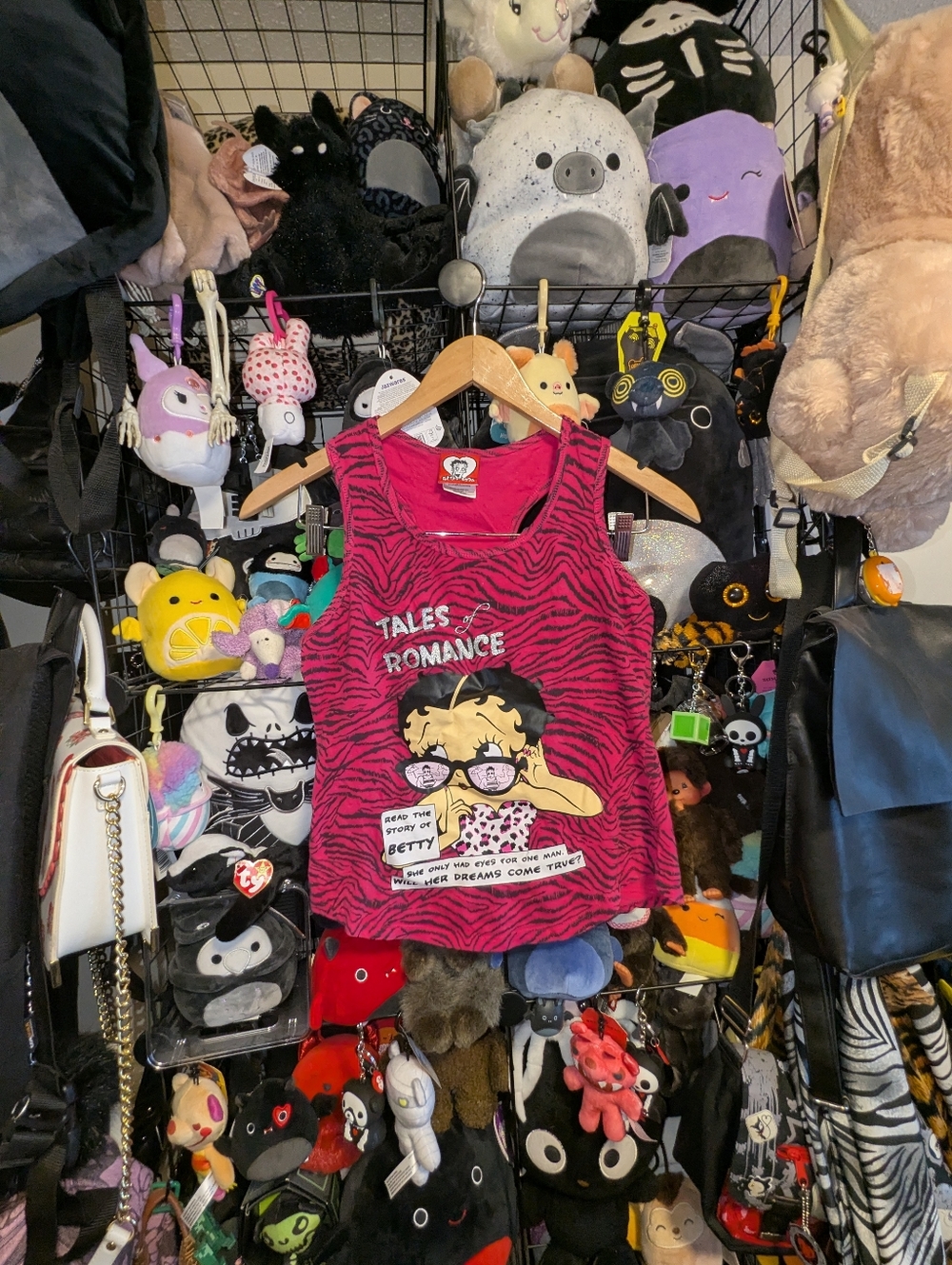 Betty Boop Pink Zebra Print Tank Top